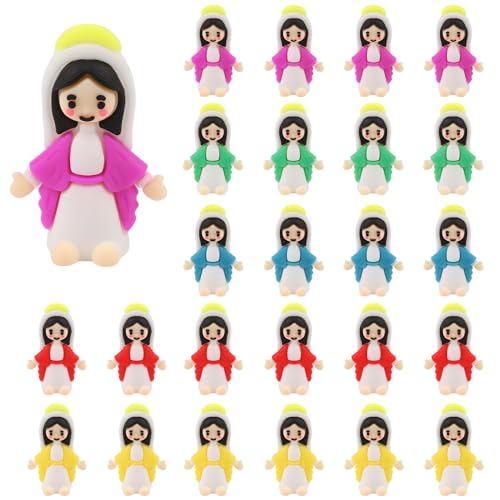 30-Piece Mini Virgin Mary Figurines - Religious Party Favors & Easter Fillers