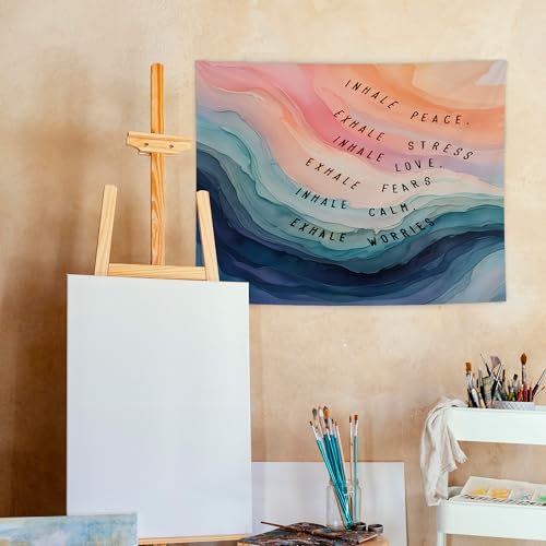Mental Health Wall Tapestry - Inhale Exhale Therapy Office Decor