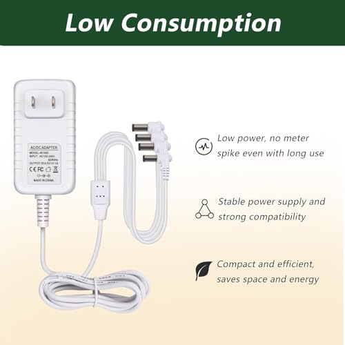 4.5V Adaptor 2-Piece Set for Lemax Village Lights, 3m Cord