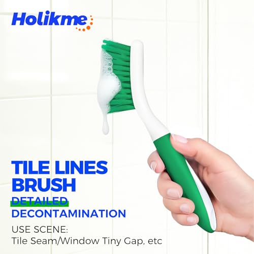 5-Piece Household Cleaning Brush Set for Tile, Grout, Kitchen & Bathroom