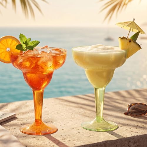 Supernal 36pcs Neon Plastic Margarita Glasses Bulk 12oz - Color Options
