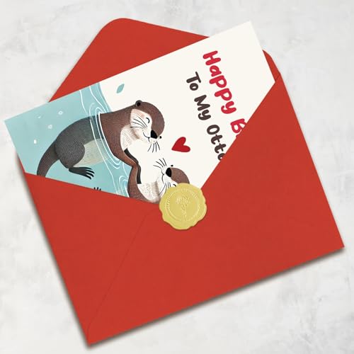 Happy Birthday to My Otter Half Greeting Card for Husband or Wife