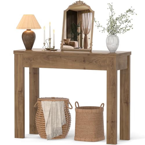 32-Inch Narrow Console Table, Rustic Farmhouse Entryway Sofa Table