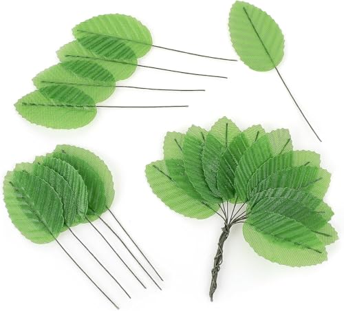 Veloshine 10Pcs Artificial Leaves with Bendable Stems for DIY Wreaths & Decor