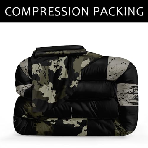 California King Size Camouflage Comforter Set - 4 Piece Bedding