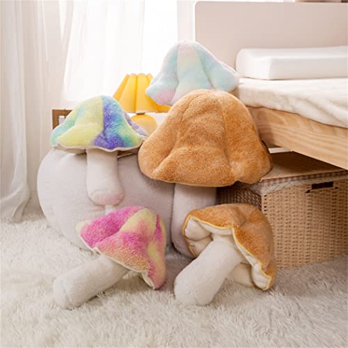 Mushroom Floor Pillow - Soft Plush Decorative Cushion for Bedroom, 32cm