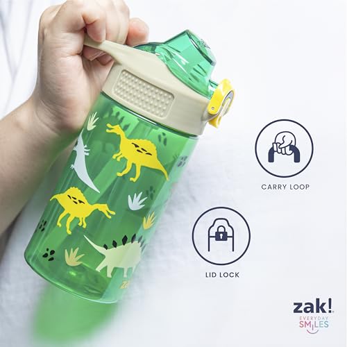 Kids Water Bottle with Straw 16oz Leak-Proof Plastic for School