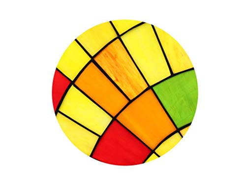 20 Inch Handmade Tiffany Stained Glass Window Panel - Rays of Sunshine Design