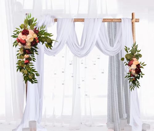 Artificial Flower Swag Set for Wedding Arch and Welcome Sign Decor
