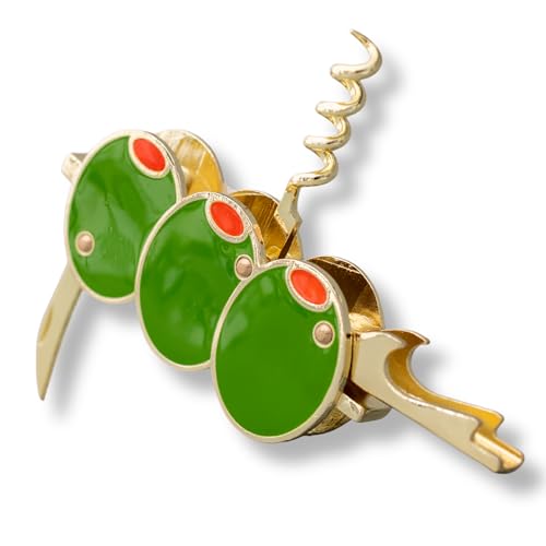 ban.do Olive-Shaped Corkscrew & Martini Olive Bottle Opener Set