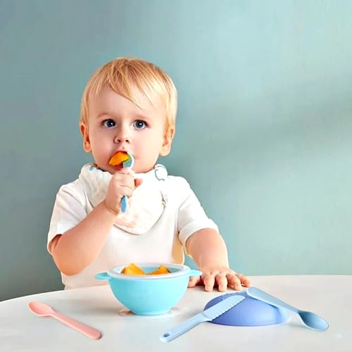 16 Pcs Kids Plastic Spoons Multicolor Reusable Toddler Utensils BPA Free