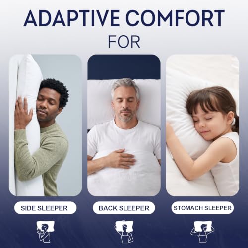 DOWNCOOL Breathable Full Body Pillow Insert (20x54) - Side Sleeper Bed Pillow