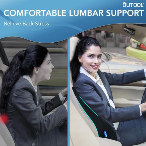 Lumbar Support Pillow for Car - Memory Foam Back Cushion