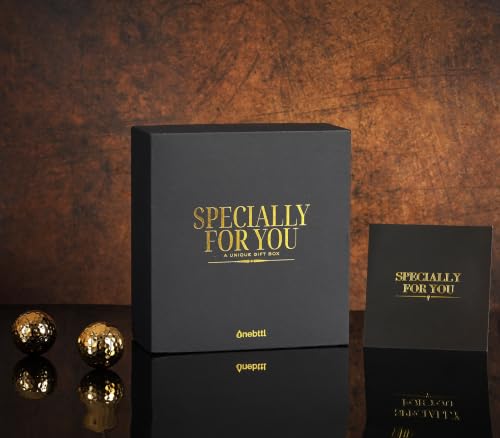 Onebttl Initial-D Personalized Golf Gift Set with Tumbler, Gold Golf Balls & Pen