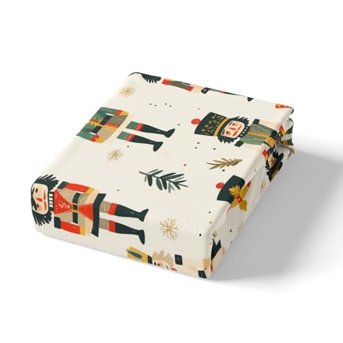 Feelyou Merry Christmas Bedding Set Twin (2 Pieces) Red Yellow Black – Twin Size, No Comforter