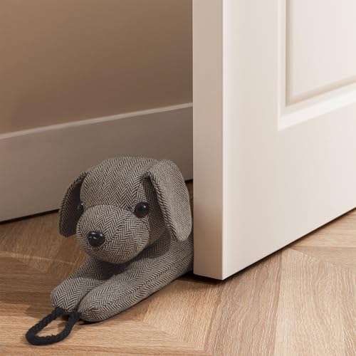 Weighted Door Draft Stopper - 38 Inch Decorative Dog Draft Blocker