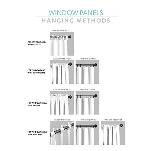 Lush Decor Circle Dream Window Curtains Panel Set for Living, Dining Room, Bedroom (Pair), 54"W x 84"L, Light Gray