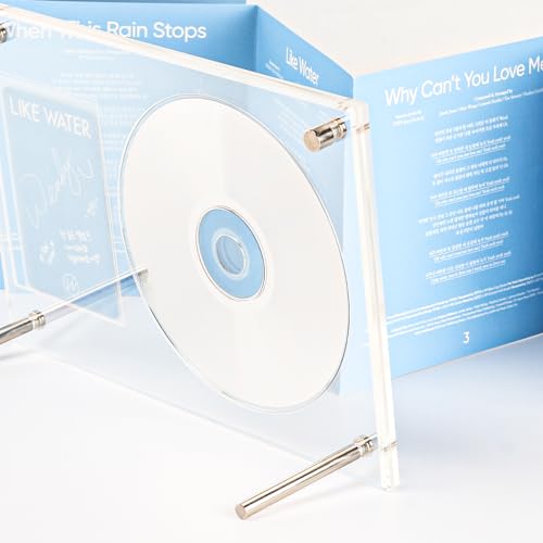 Acrylic Photocard and CD Display Stand, Clear Desktop Holder Case