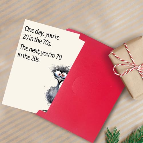 Funny 70th Birthday Card - Humorous Greeting Card for Men and Women