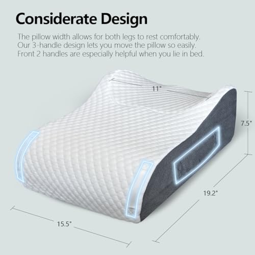 Leg Elevation Pillow - Memory Foam Knee & Ankle Support for Recovery