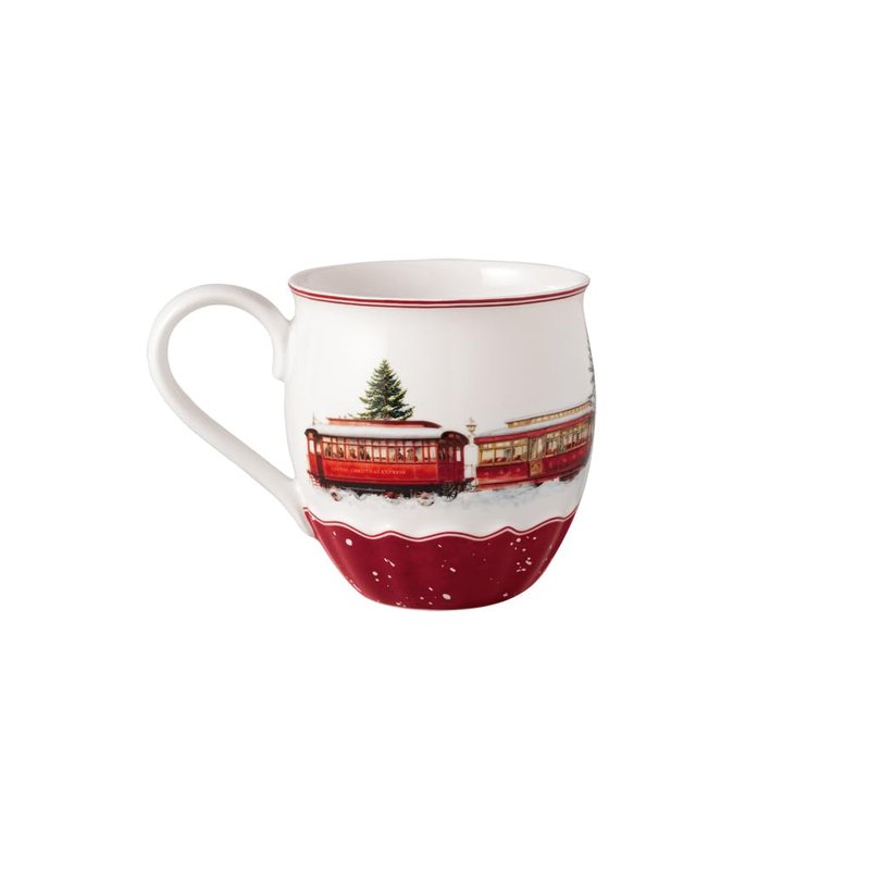Villeroy & Boch Annual Christmas Edition Collection Mug, Premium Porcelain, Nostalgic Christmas Motif, 5.75 x 4 in, 12.75 oz Capacity, White/Colorful