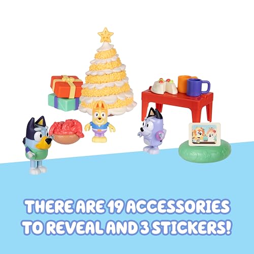 Bluey Christmas Swim 24-Day Advent Calendar Toy Playset with Mini Figures
