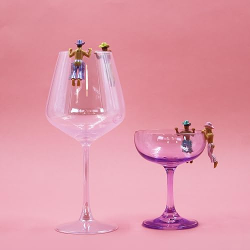 NPW Drinking Buddies Disco Cowboys Wine Glass Charms – Bachelorette & Girls' Night Party Favors