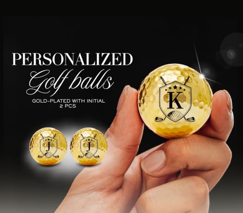 Onebttl Initial-D Personalized Golf Gift Set with Tumbler, Gold Golf Balls & Pen