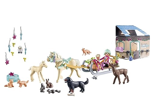Christmas Sleigh Ride Advent Calendar with Horse Figures & Surprises