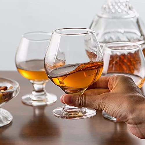 ZOOFOX 6 Pack 12oz Brandy & Whiskey Snifter Glasses - Short Stem Tasting Cups