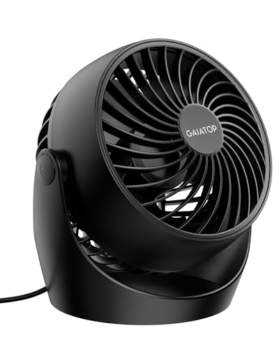 Gaiatop 5-Inch Portable Desk Fan, 3-Speed Quiet Electric Air Circulator