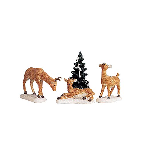 Lemax Dad and Fawns Set of 4 Village Figurines #92299