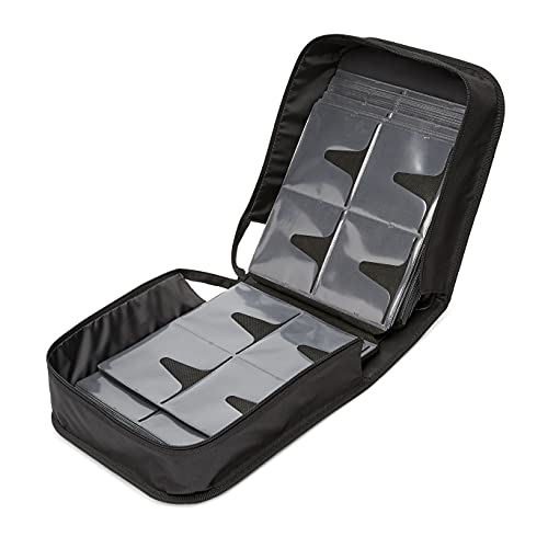 400 Disc Portable CD & DVD Storage Binder Case with Handle - Black