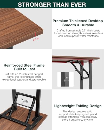 36-Inch Folding Laptop Desk, Portable Collapsible Study Table for Small Spaces