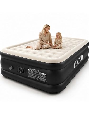 Queen Air Mattress with Built-in Pump - 16" Elevated Inflatable Bed
