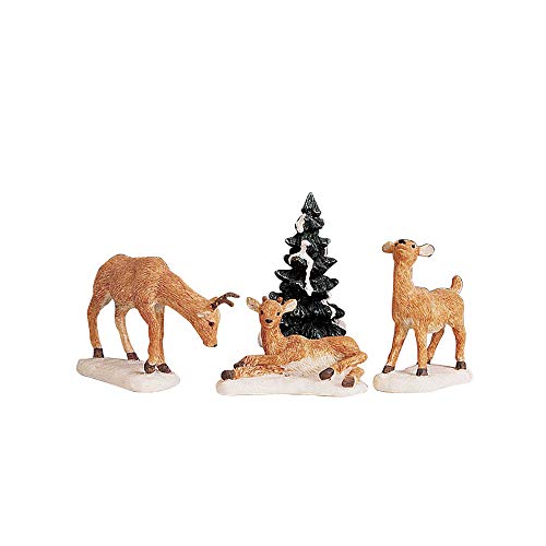 Lemax Dad and Fawns Set of 4 Village Figurines #92299