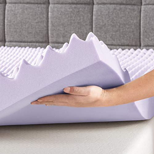 Best Price Mattress 3-Inch Lavender Egg Crate Memory Foam Topper - Twin