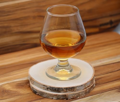 Cristar 12oz Brandy & Craft Beer Glasses Set of 4, Lead-Free Tulip Glasses, Dishwasher Safe, Colombia Made