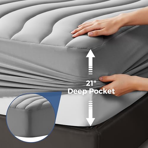 Cooling Mattress Pad Queen Size | Ultra Soft Breathable Protector