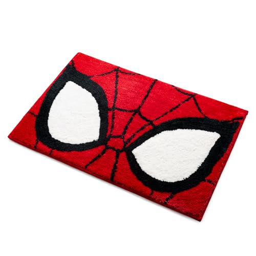 Spiderman Kids Bath Rug - Non-Slip, Soft Microfiber Bathroom Mat 20x30 - Red - Jay Franco