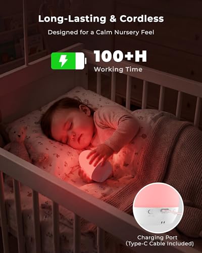 Rechargeable Baby Night Light - Dimmable Touch Control Nursery Egg Light