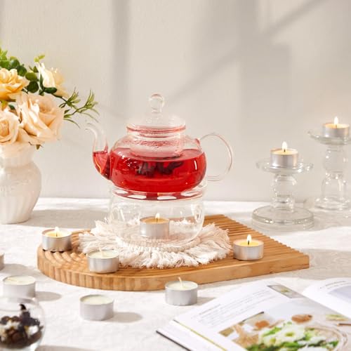 100-Pack Unscented Palm Wax Tea Light Candles - 4.5 Hour Long Burn Time