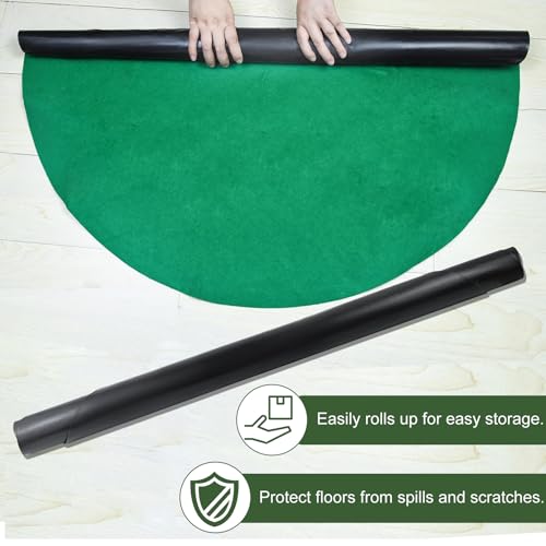 36-Inch Waterproof Christmas Tree Stand Mat - Round Felt Floor Protector