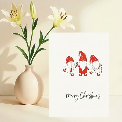 RichJYX Christmas-15 Cards with Envelopes – 8x5.3 in Blank Inside Greeting Cards