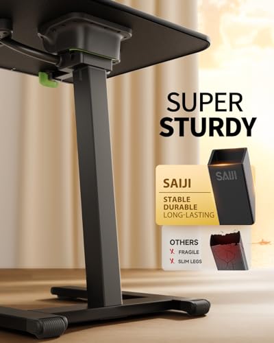 Adjustable Rolling TV Tray Table with Wheels for Sofa and Bed