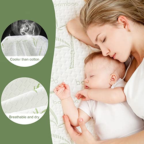 Softhour Twin XL Waterproof Bamboo Mattress Protector - Deep Pocket 5-21 Inch