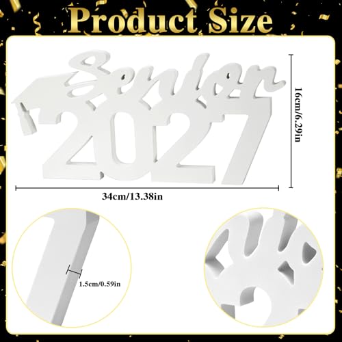 Senior 2027 Graduation Table Sign, Wooden Photo Prop Centerpiece