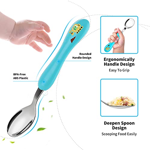 Toddler Utensils 6-Piece Stainless Steel Fork and Spoon Set