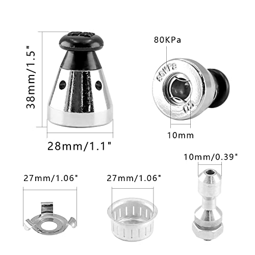 Universal Pressure Cooker Relief Jigger Valve Kit - 80KPA, 2-Pack