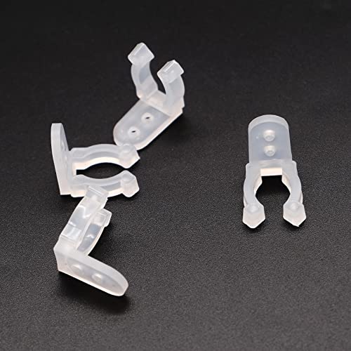 11mm LED Rope Light Mounting Clips with Screws - 100 Pack for Outdoor Lighting